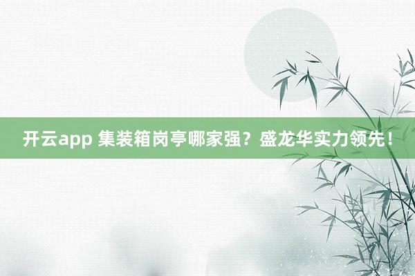 开云app 集装箱岗亭哪家强？盛龙华实力领先！