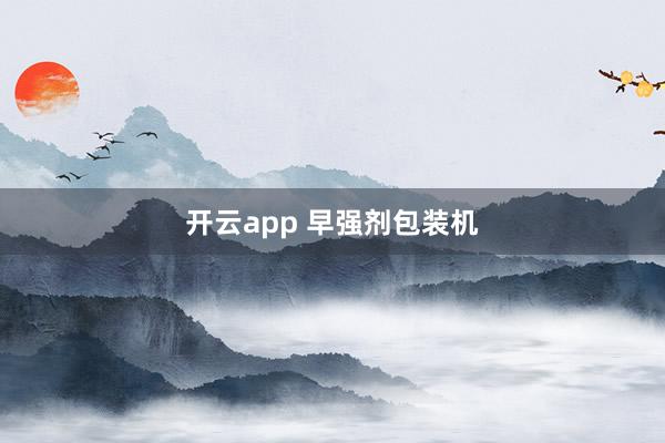 开云app 早强剂包装机